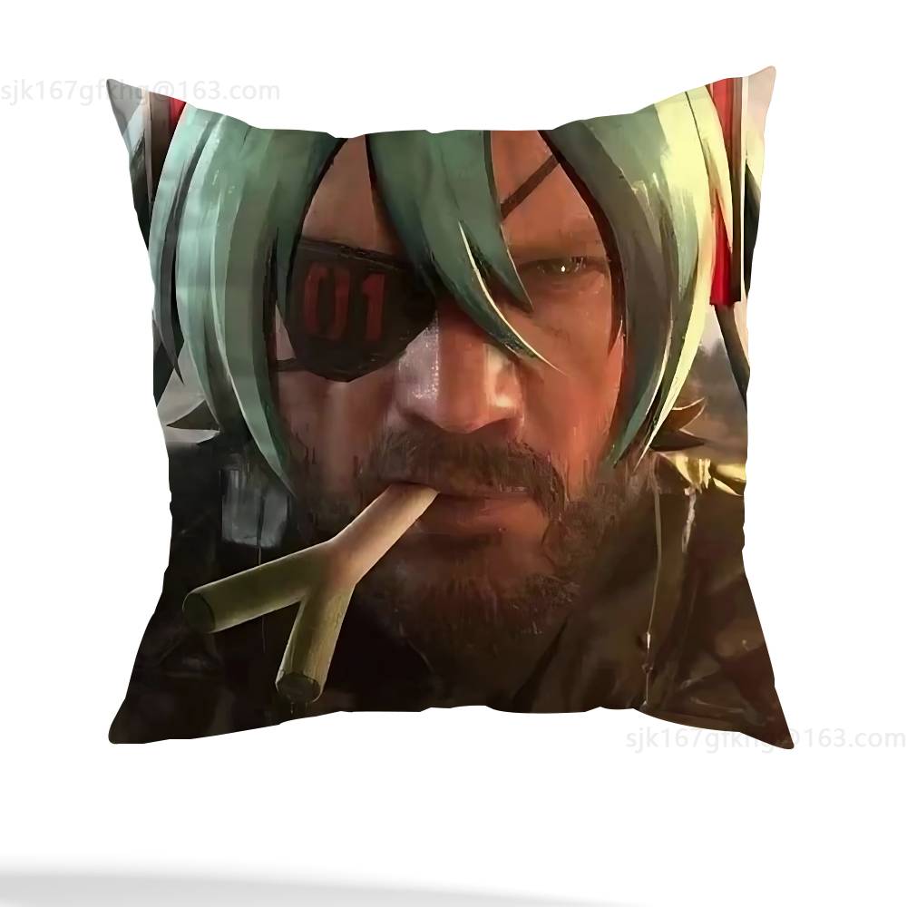 M-Metal Gear Solid Raiden Kissenbezug lässiger Stil Dekoration, geeignet für Heimdekoration (Kissenkern ausgenommen)