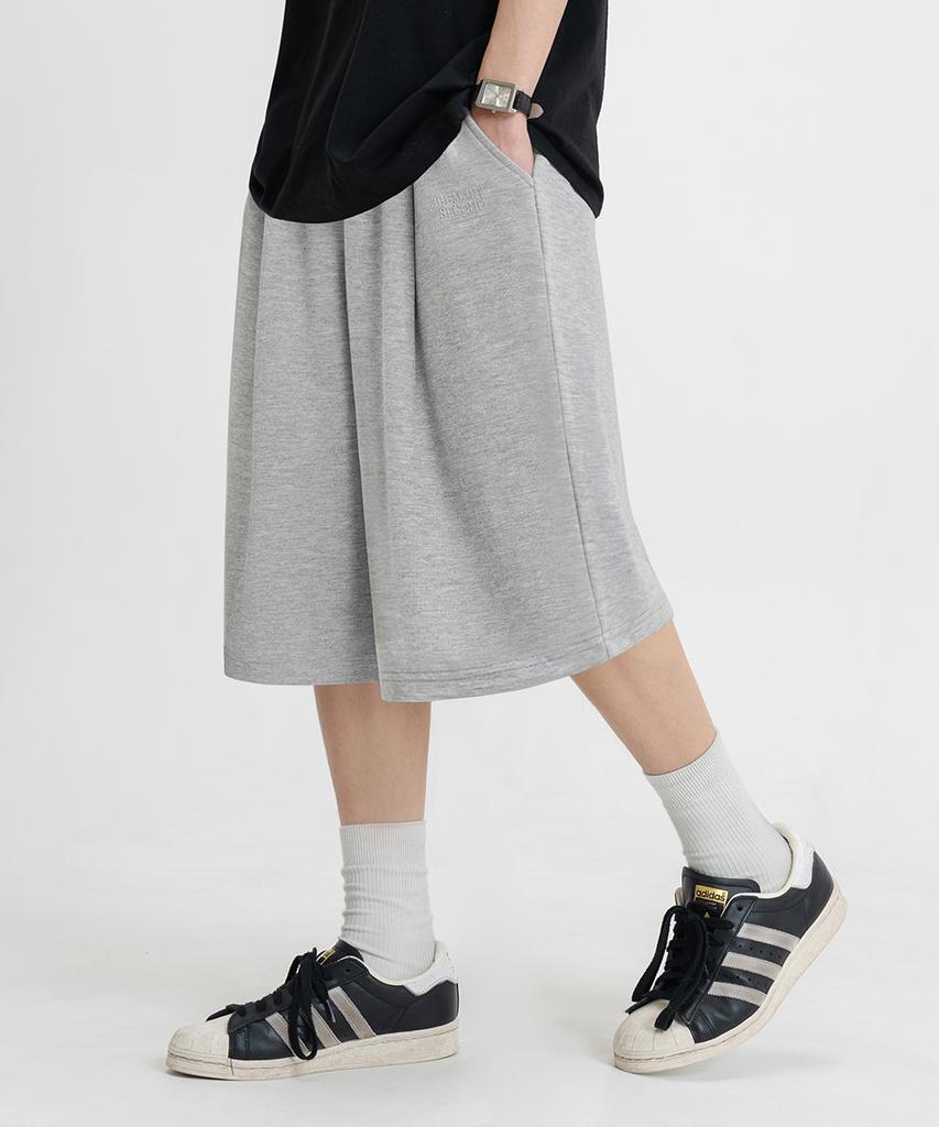 LEMAIN SECOND Bermuda Wide One-Pleat Sweat Shorts_3 Colors