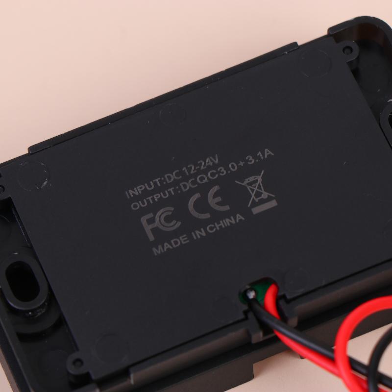 Dual Pd Dual Qc 3.0 Usb Car Charger 12V Rv Usb Outlet Panel Fast Charge Socket With Switch Voltmeter For Boat Motorcycle
