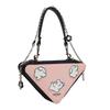 Prada Cosmetic bag/toiletry bag [Customized bag] Pink triangle, simple, niche and high-end, trendy, commuting, exquisite Pink cute triangle