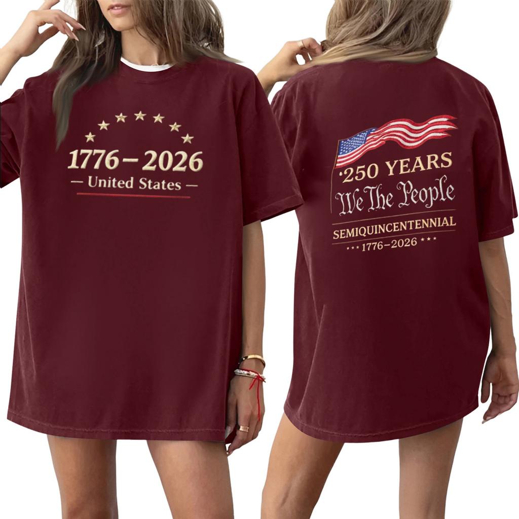 Women's Casual Printed Round Neck Pullover Short Sleeve Top