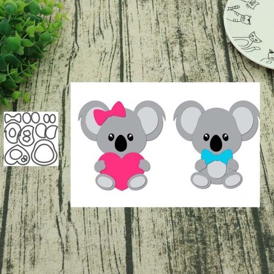 

Коала Металлические Штампы DIY Скрапбукинг Бумага Карты Ремесло Дырокол Трафарет Декор серебряный
