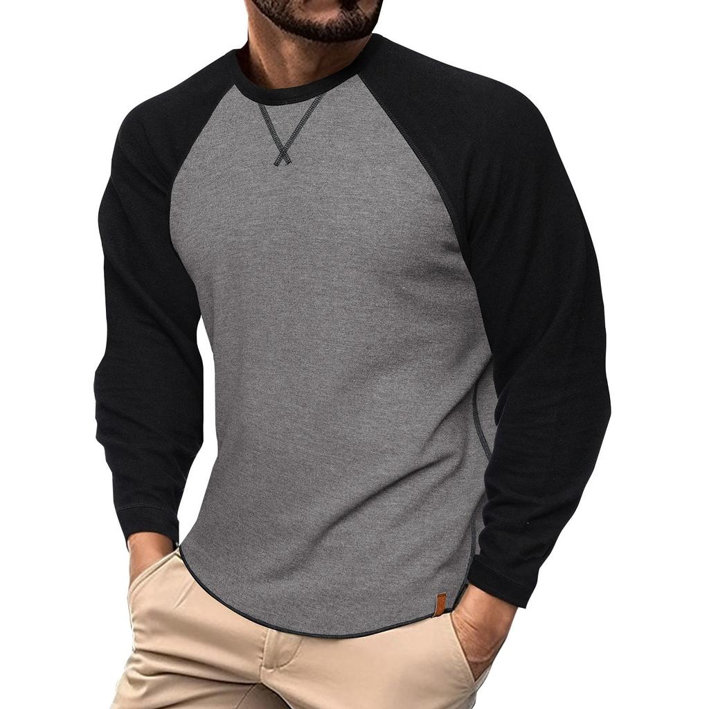 Plus Size Men's Long Sleeve T-shirt European And American Men's Shirt Top