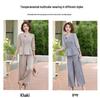 2026 Summer Fashion: Elegant Two-Piece Wide-Leg Pants Set for Middle-Aged and Elderly Women