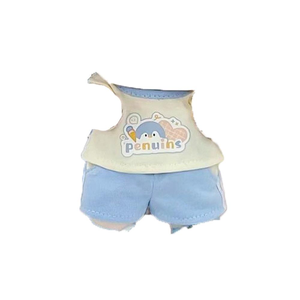 Cartoon T-shirt 20cm Cotton Doll Clothes Peaked Cap Plush Doll Clothes  20cm Cotton Doll