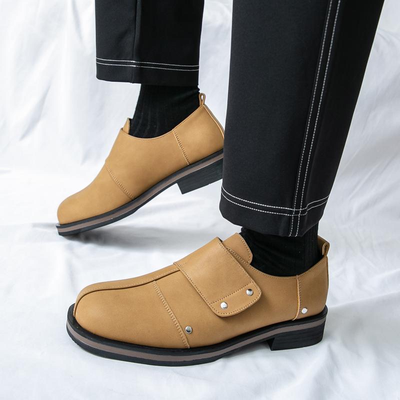 Fashion Luxurious Men Dress Leather Loafers Shoes Fashion Double Buckle Casual Shoe Brand Man Fit Classic Party British Style Men Shoes