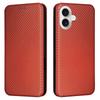 For iPhone 17 Case Carbon Fiber Texture Drop-Proof PU Leather Phone Cover