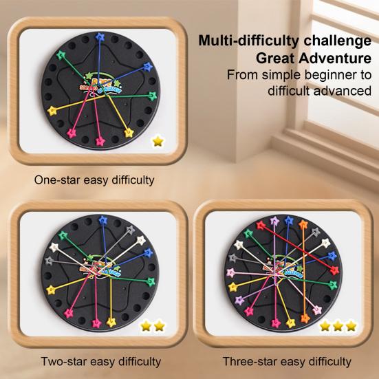 1 Set Kids Rope Untangling Game Twisted Rope Knots Challenge Board