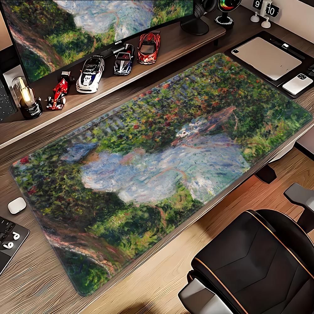 Mouse Pad Desk Mouse Pad Cute HD Desk Pad Extended Gaming Keyboard Mats Large 100x50cm XXL Claude Monet Gamer Mousepad