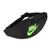 Nike Heritage Logo Zippered Fabric Waist Bag Unisex Waist Bag Black BA5750-019
