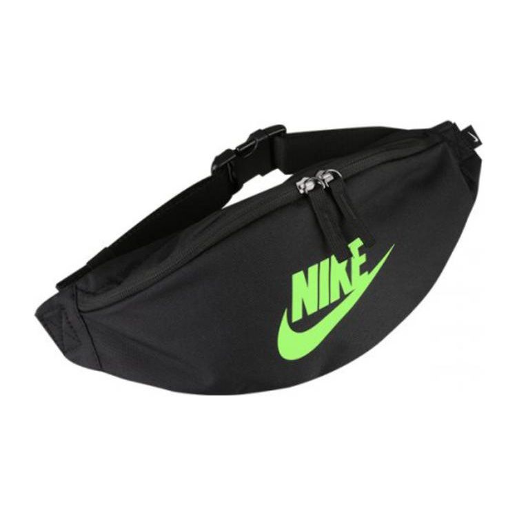 Nike Heritage Logo Zippered Fabric Waist Bag Unisex Waist Bag Black BA5750-019