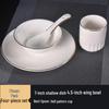 Sweet Elegant New Chinese Gold Rim Ceramic 4-Piece Tableware Set