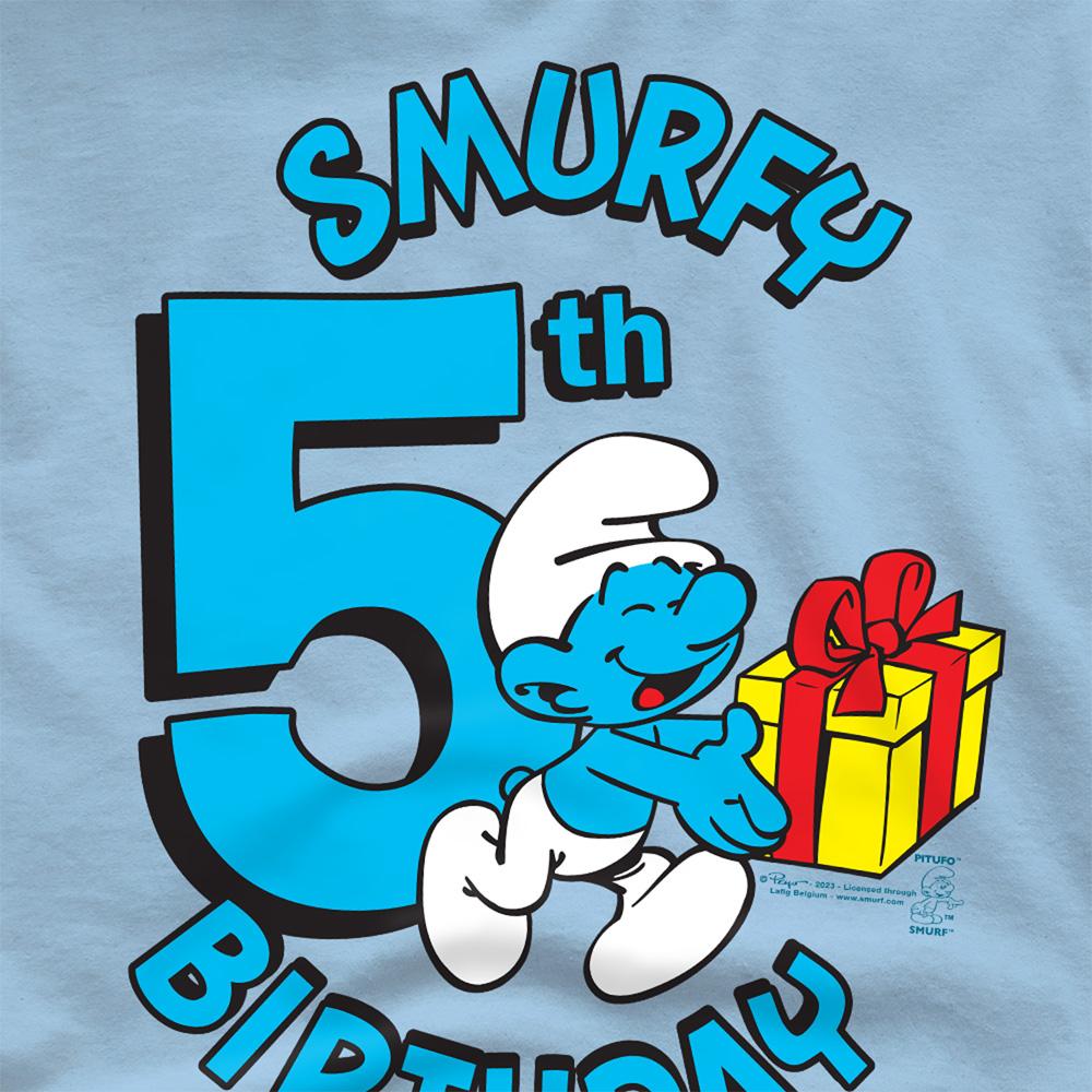 The Smurfs Unisex Adult Smurfy 5th Birthday T-Shirt