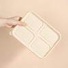Meichu Biodegradable Corn Starch 4-Compartment Lunch Boxes with Lids