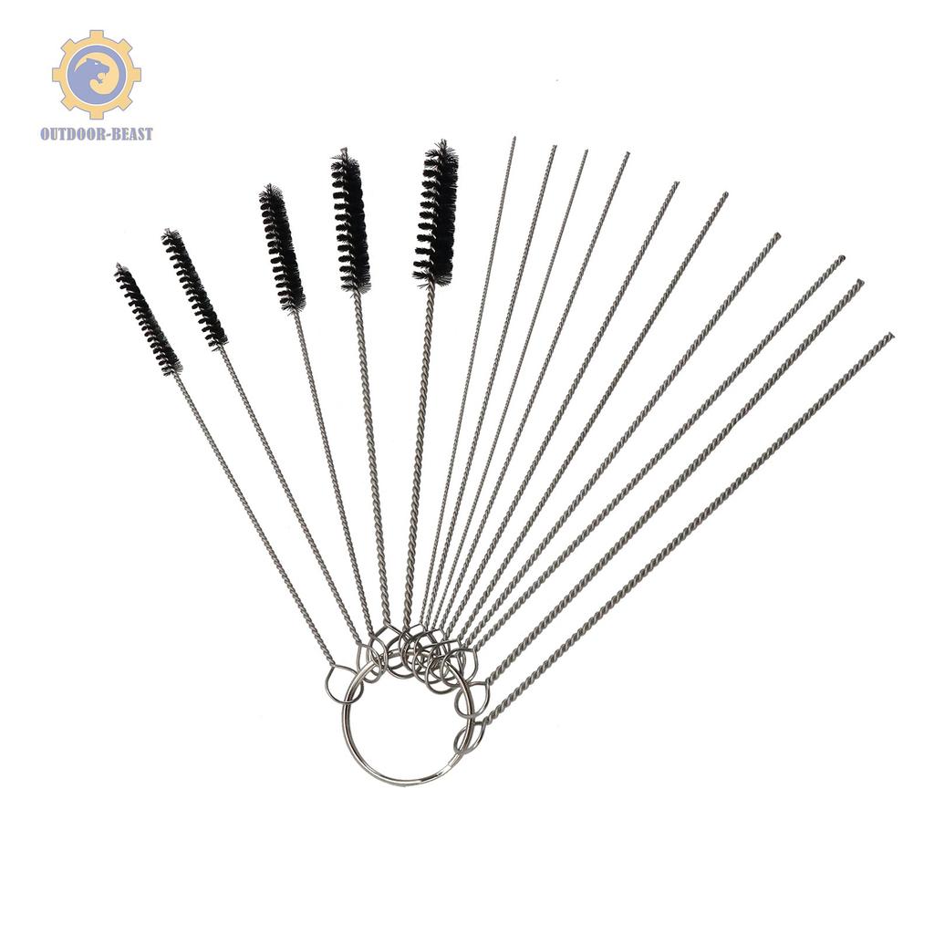 Stainless Carburetor Carb Cleaning Jet Cleaner Kit Tool Set 10 Needle 5 Brushes