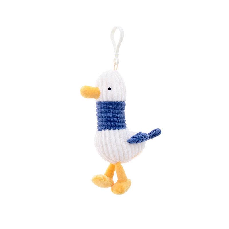 Creative Plush Cheer Up Cartoon Duck Keychain Pendant - Cute Backpack Charm