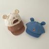 NEW Cartoon Bear Baby Baseball Hat with Ears Cute Solid Infant Peaked Cap Spring Summer Kids Cotton Sun Hats