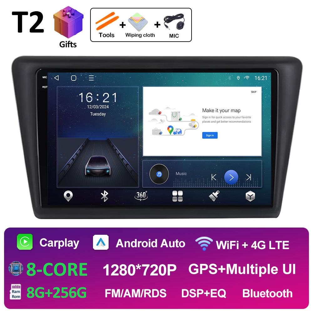 Android Auto pentru VW Skoda Rapid 2013 2014 2015 2016 2017 2018 2019 Seat Toledo 2015 - 2018 Wireless Carplay QLED Ecran IPS WIFI
