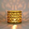 Vintage Gold Candle Holders - Nordic Metal Geometric Hollowed Out Candlestick, Fragrance Candle Cup, Wedding Party Decor