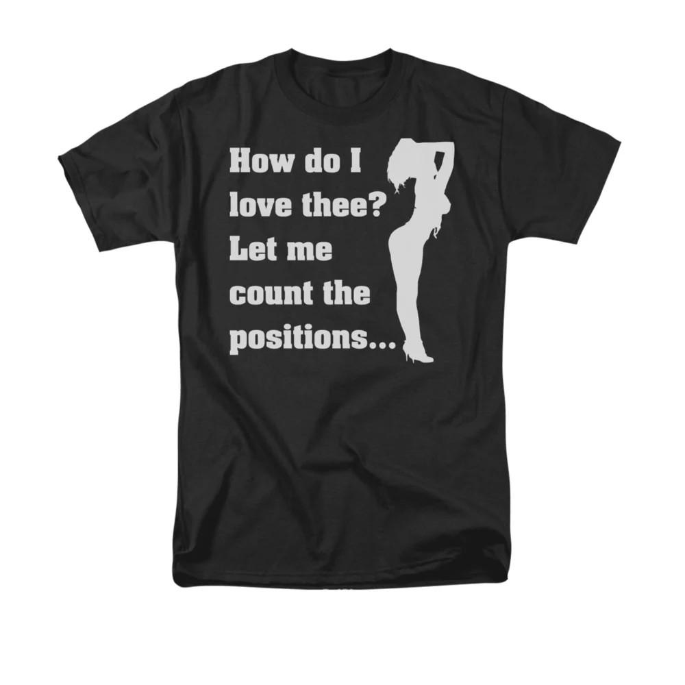 

How Do I Love Thee Mens T Shirt Black Officially Licensed XL