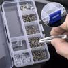 Eyeglasses Sunglass Repair Tool Kits With Screws Nose Pads Ear Hooks Screwdriver Nuts Optical Parts Assorted
