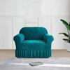1 Piece Set Sea Wave Skirt Stretch Sofa Cover Non-Slip Full Cover Dust Cover Bedroom Living Room Home Decoration 2/3/4 People