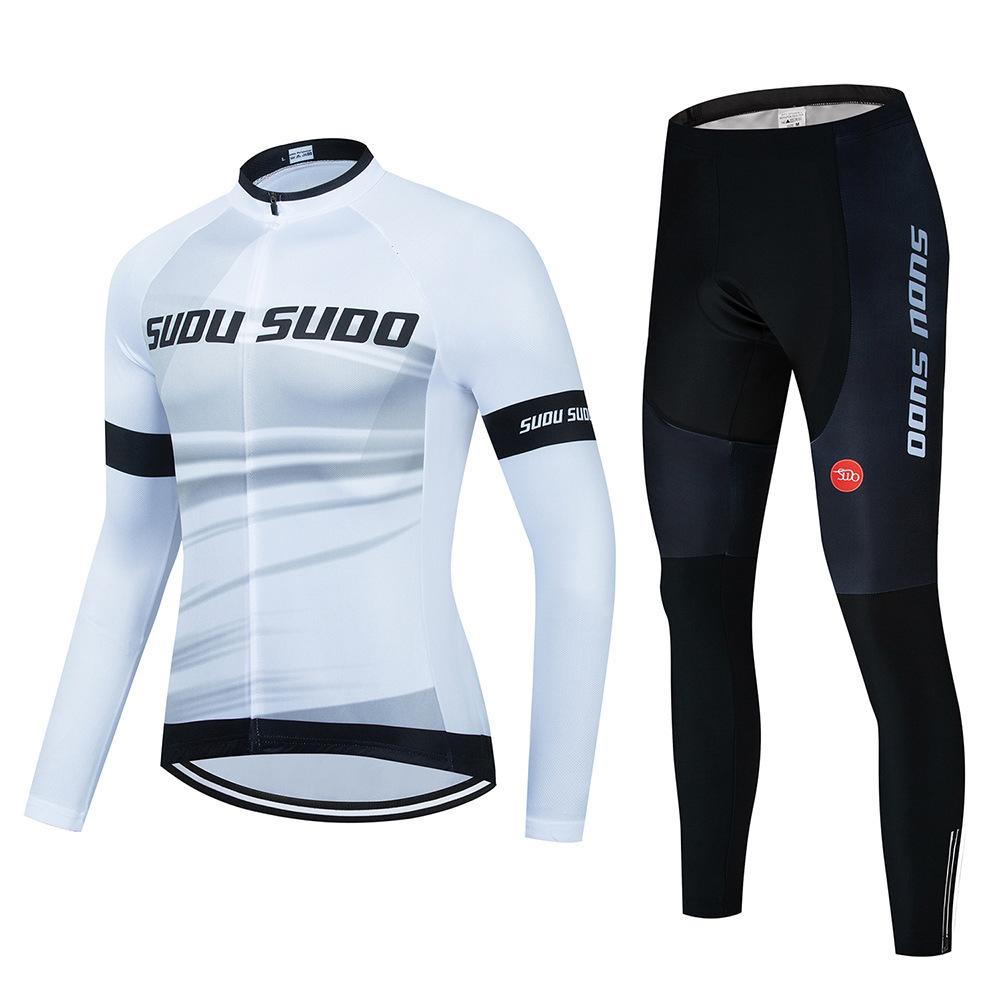 Men's Cycling Suit Long Set Long Sleeve Top Overalls Trousers 2026 Autumn Breathable Cycling Suit