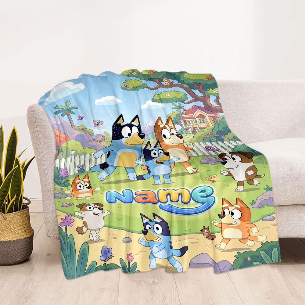 Pizza Party Pals Customize Your Name Blanket Multi-purpose Customizable Blanket Warmthful Decor Versatile for Seaside Home Decor Nap Bed