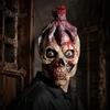 Blood Special Effects Headwear Scary Halloween Zombie Head Masque, Creepy Horror Latex Hood Masque Gothic Theme Photography Props with Severed