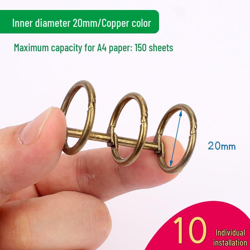 Six-Hole Metal Binder Rings - Multi-Hole Loose Leaf Binding Clip