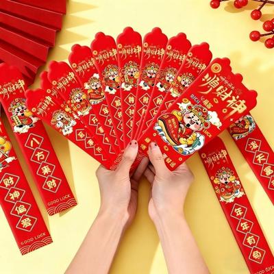 Cartoon Draw Lots Red Envelope Traditional Chinese Style 2026 Horse Year Red Envelope Blessing Good Luck Red Packet Kids Present