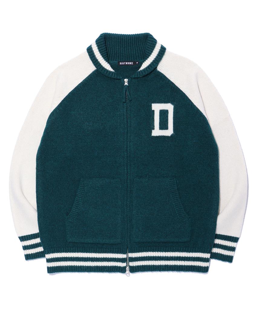 Distn9Ne Varsity Knit Zip-Up Dark Green (Lp5Su516-046)