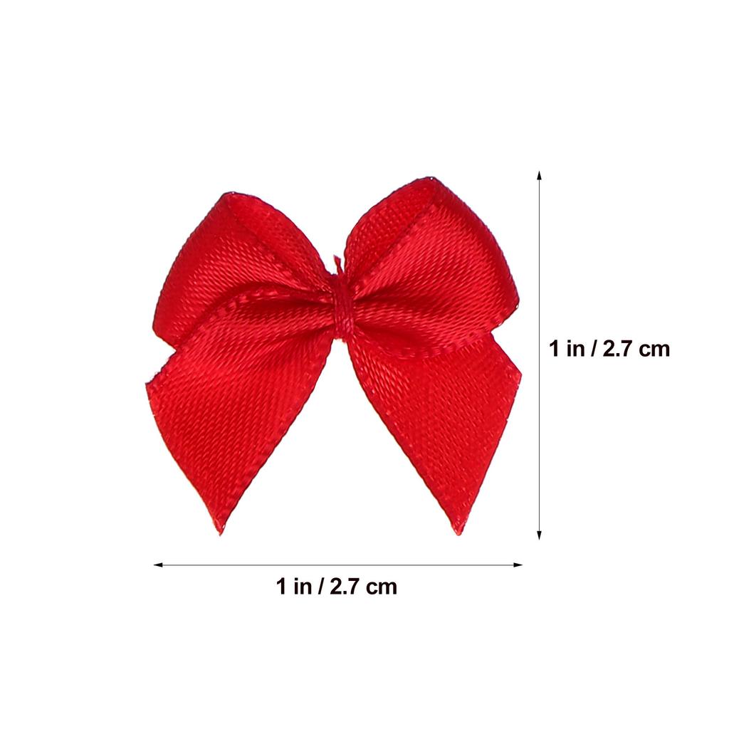 180pcs 2.7cm Small Ribbon Bow Diy Crafts Decoration Handwork Present Packaging Party Decoration Colored Ribbon Bows