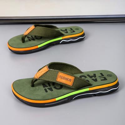 Mode Hohe Qualität Grün Herren Sommer Flip-Flop Rutschfest Strand Hausschuhe für Herren Outdoor Flip-Flops Mann Mode Pantoletten chinelo masculino