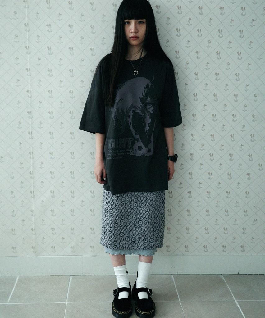 Wondeobijiteo Race Long Skirt [Grey]