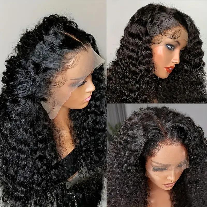 Fashionable lace synthetic headband small coiled tube curly hair wig