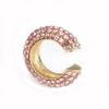 Fashion C Shape Round Cartilage Clip Earrings For Women Fake No Pierced Earrings Crystal Rhinestone Geometric Jewelry Gold