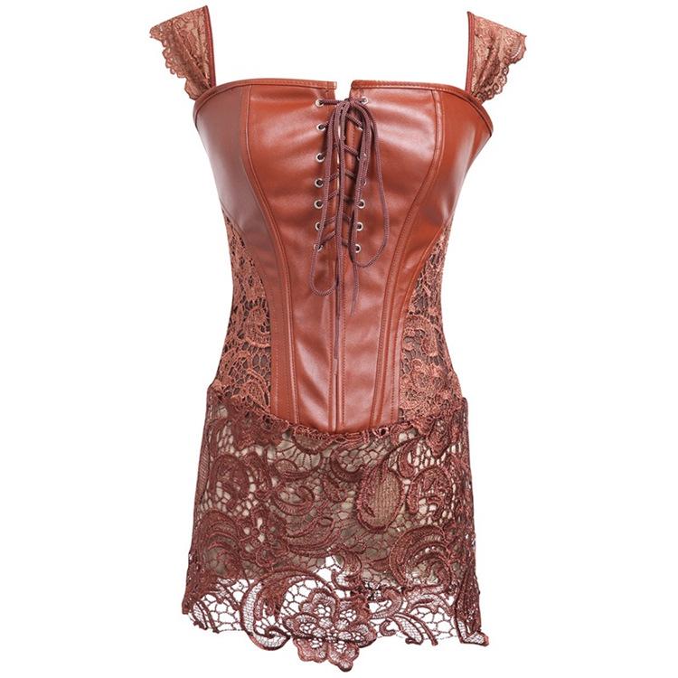 Corset Lingerie Chic din Piele Faux Decupat