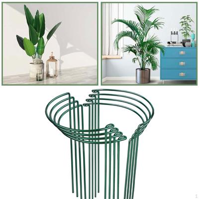 8 Pieces Plant Support Stakes Garden Easy To Use Green Sturdy Half Round Metal for