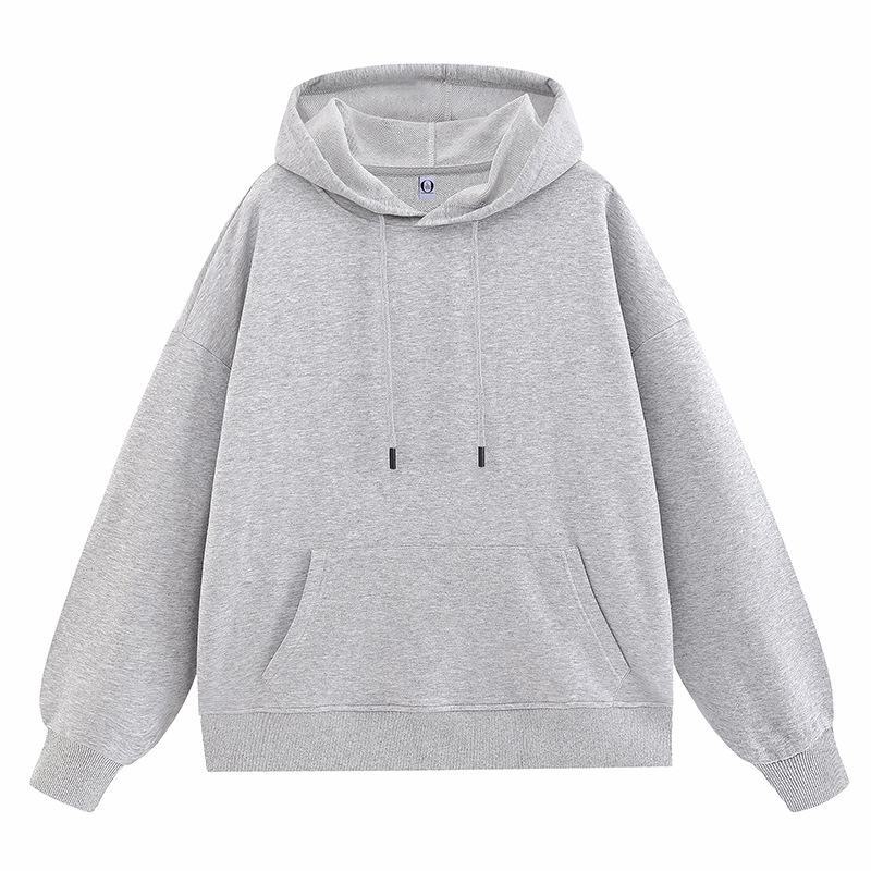 Unisex Thin Hooded Pullovers: Solid Color Sweatshirts, Sportswear, Group Apparel, Customizable with Logo for Spring and Autumn.