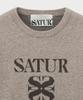 Seteo Basic Logo Jacquard Crew Neck Knit Beige