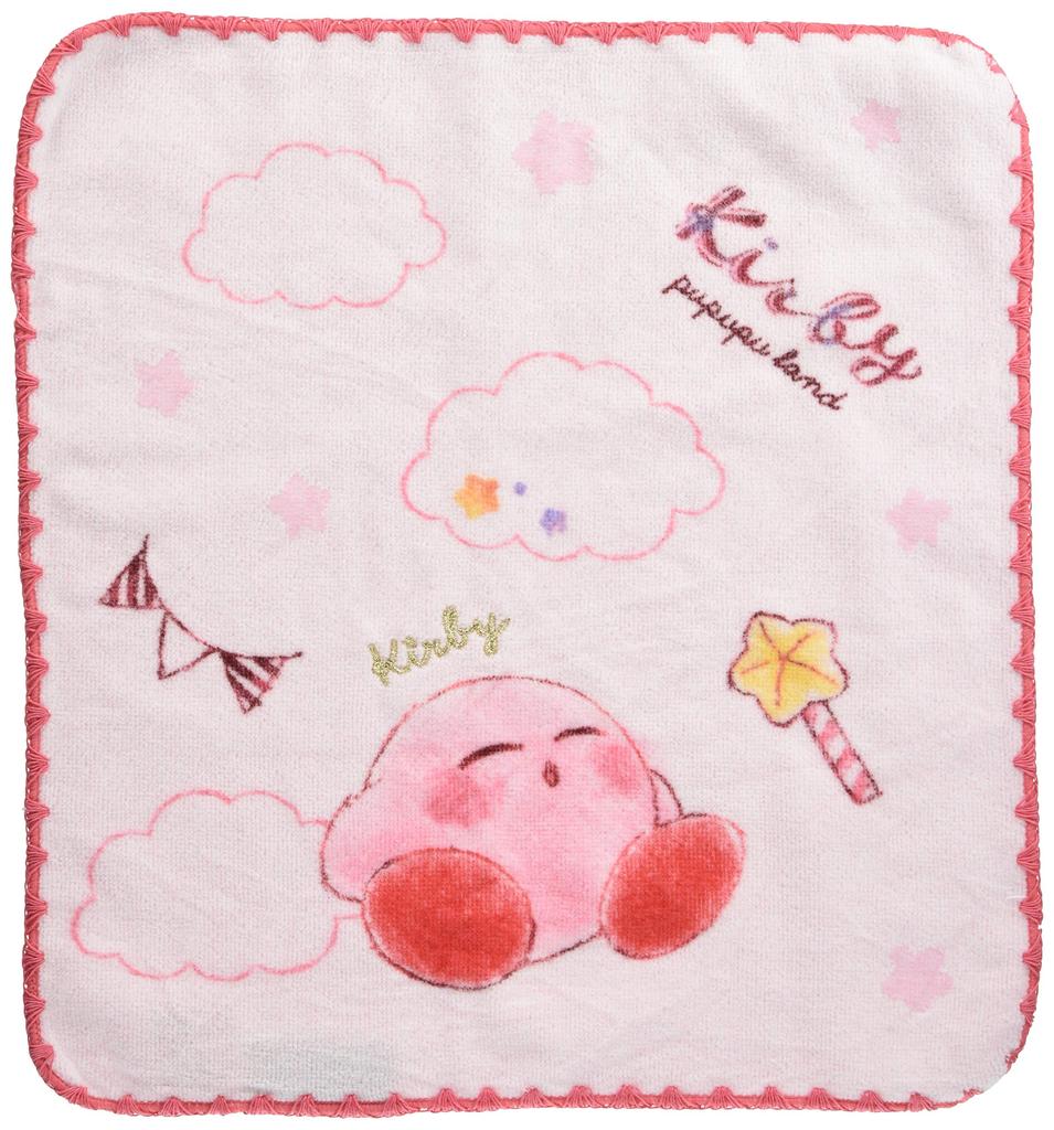 Marushin Hand Nintendo Kirby of the Kirby Cotton Clouds and Available in Two 4585004300 Towel, Stars, 34x36cm, Candy, Kirby, Cotton, Sizes,