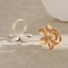 Chic Petal Charm Matte Gold Color Rings for Women Goth Resizable Open Flower Cuff Finger Rings Girls Party Y2K Jewelry Creative