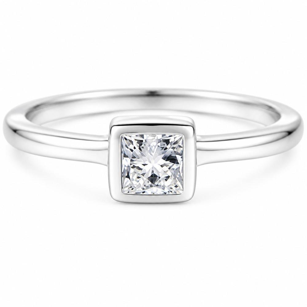 Mosan Moissanite 925 Silver Luxury Gemstone Ring 30 Points Total Weight 1.3g Champagne Jinmei Code Closed 5-6-7-8-9 MS-JZ032