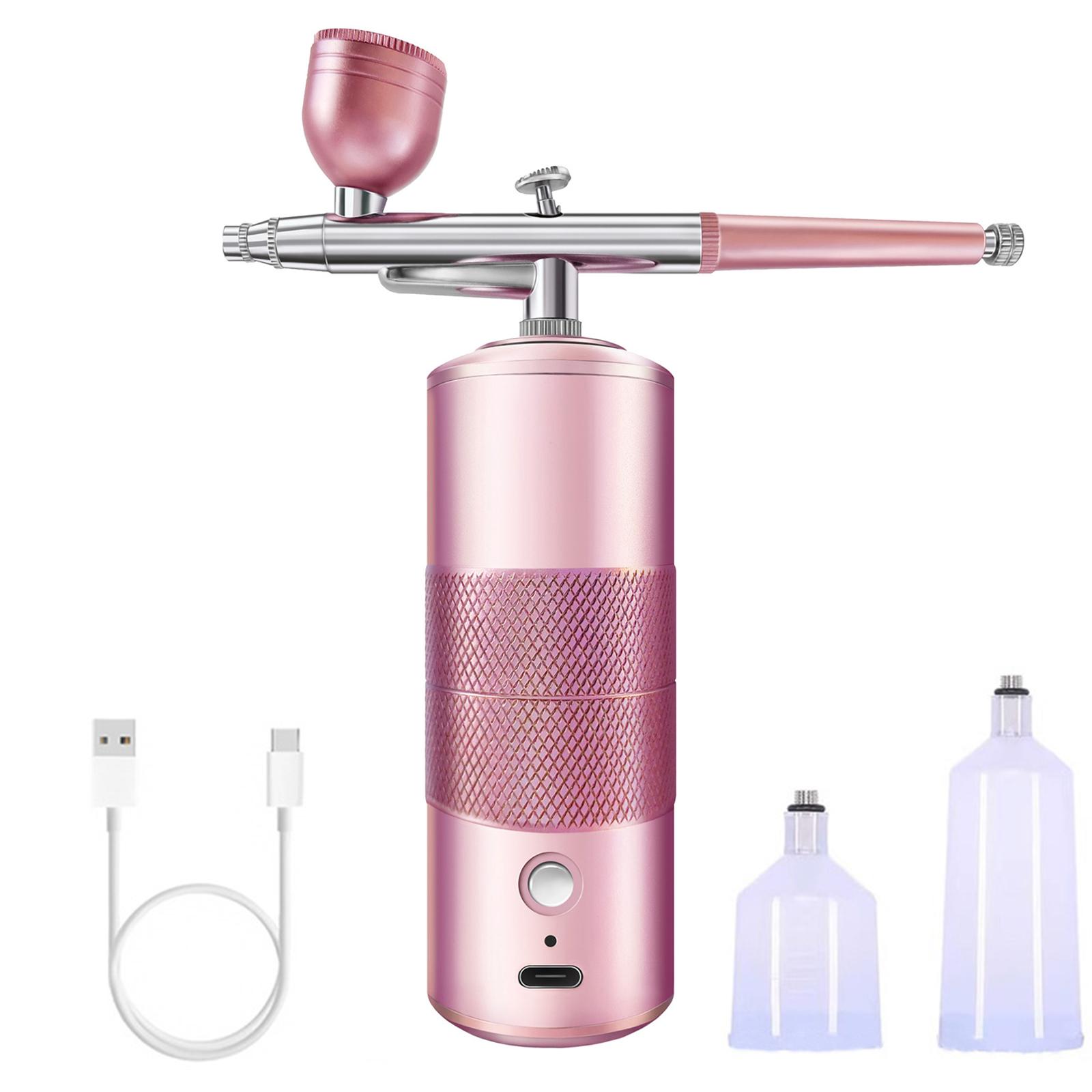 

Airbrush Kit with Compressor High Pressure Cordless Airbrush Guns Portable Double Action Airbrush Compressor Handheld розовый
