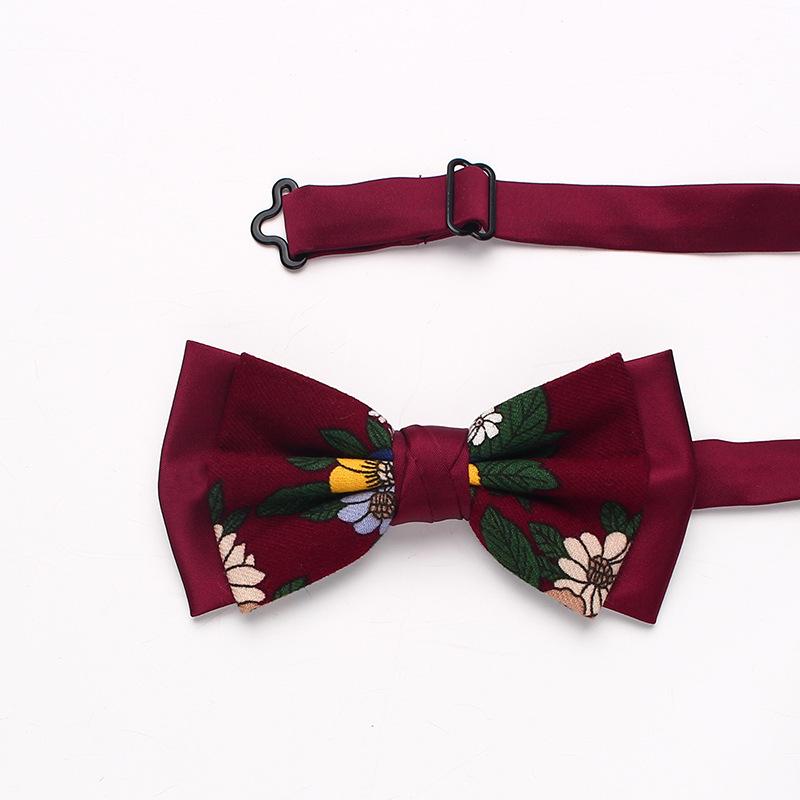 Shuangpin Men'S Bow Tie Business Trend Color Weaving Jacquard Suit Accessories Retro Bow Tie