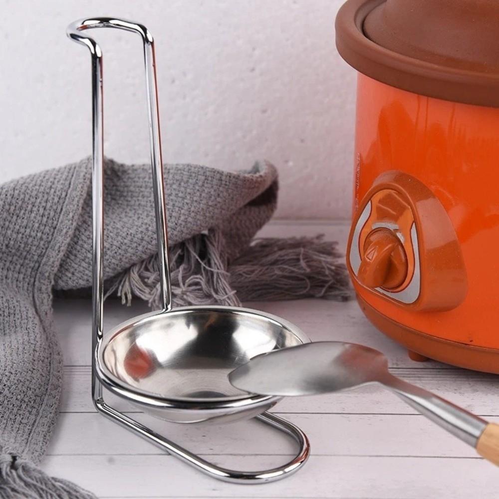 Stainless Steel Vertical Spoon Rest Stable Cooking Utensils Bracket  Restaurant