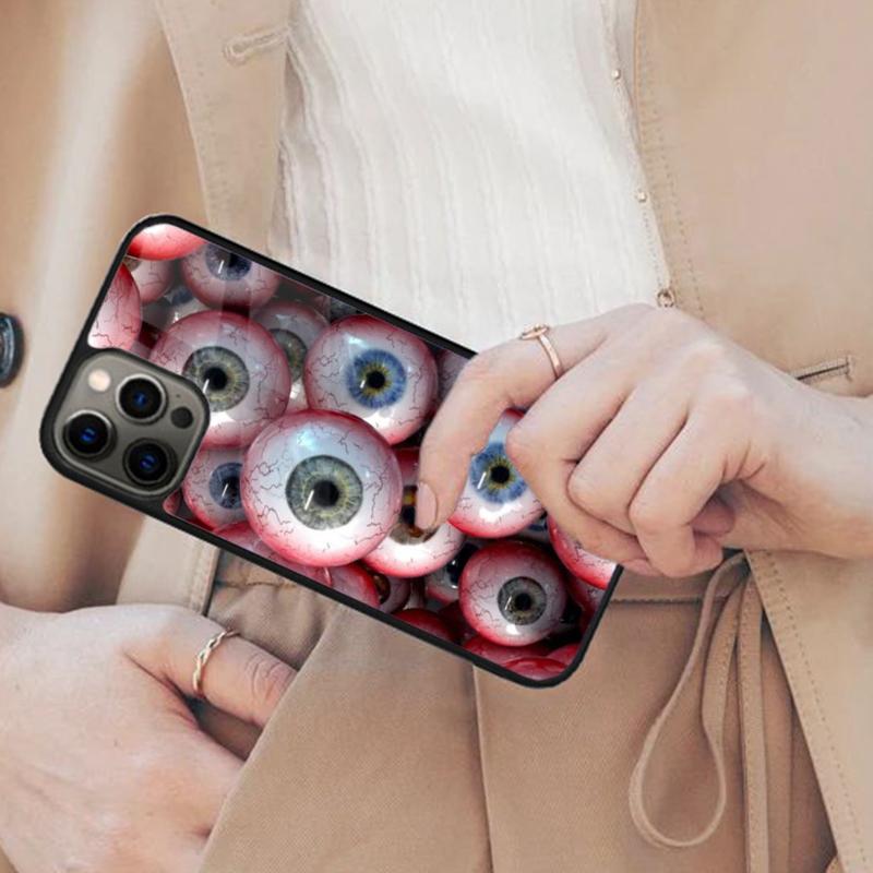 Halloween Scary Eyeball Magnetic Phone Case For APPLE iPhone 17 Air 16 14 13 12 Pro Max 15 Plus Charge With MagSafe Cover
