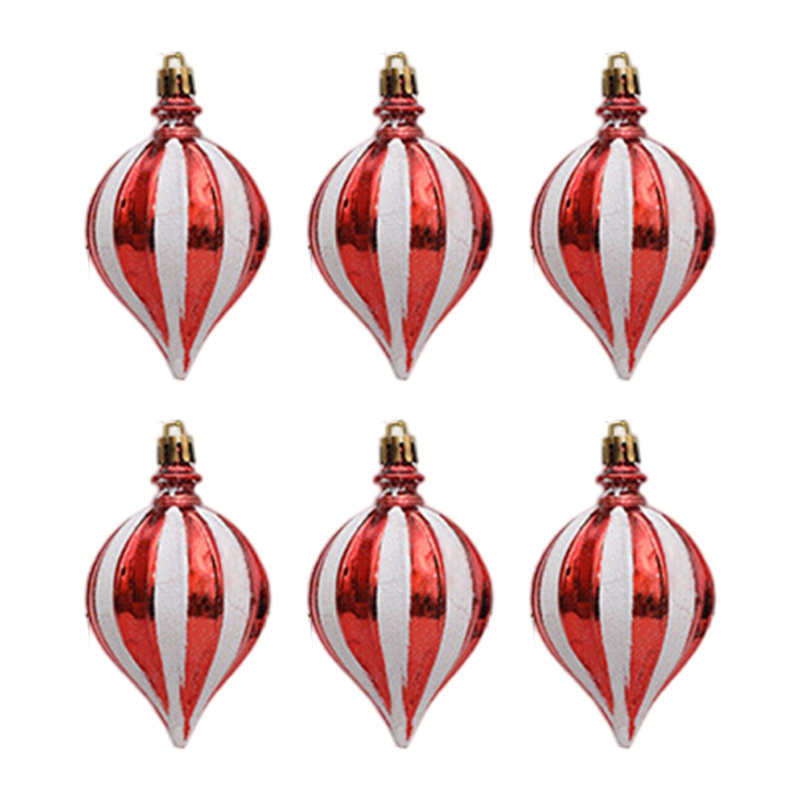 

6Pcs Christmas Ball Ornaments Hanging Balls Christmas Tree Decorations Charm Pendants Glitter Decorative Baubles for Festival