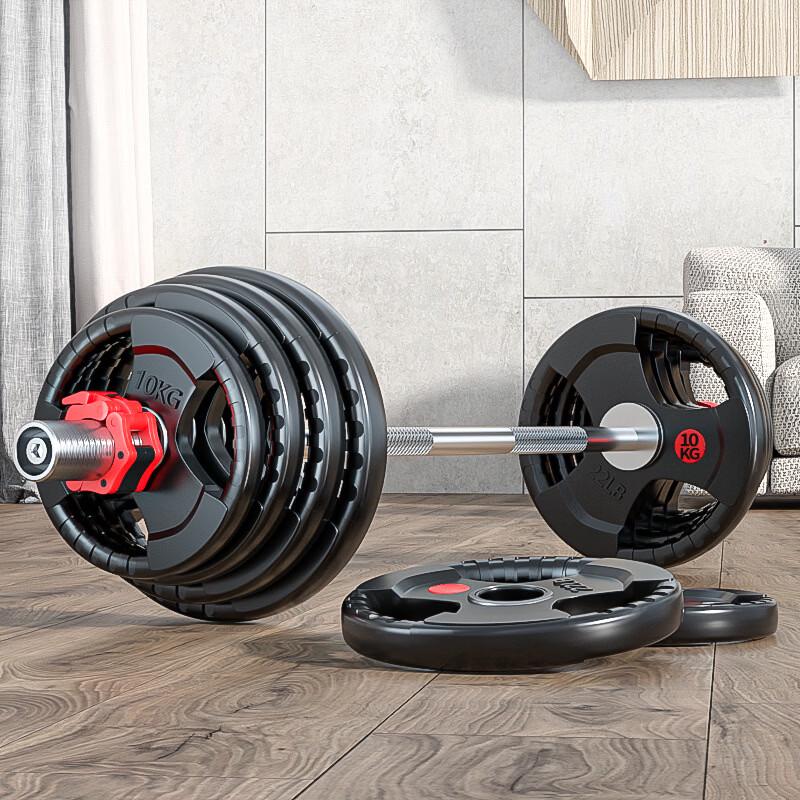 Lishitu Cast Iron Rubber Coated Barbell Weight Plate